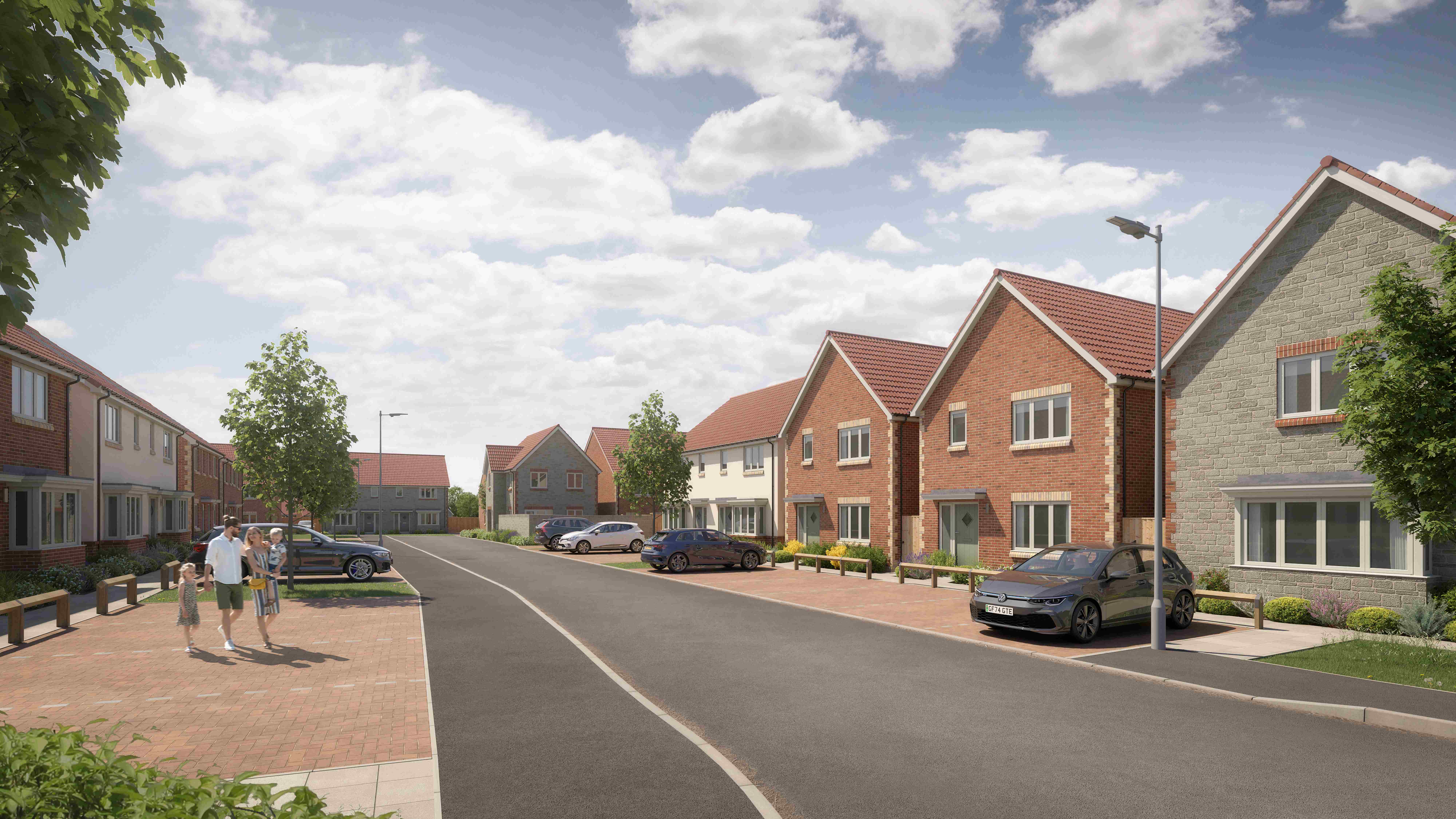 Street view looking along length of street.